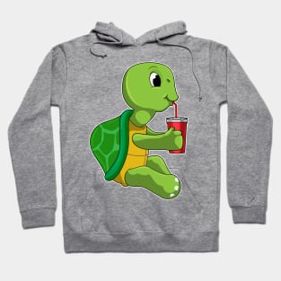 Turtle with Drinking mug with Straw Hoodie